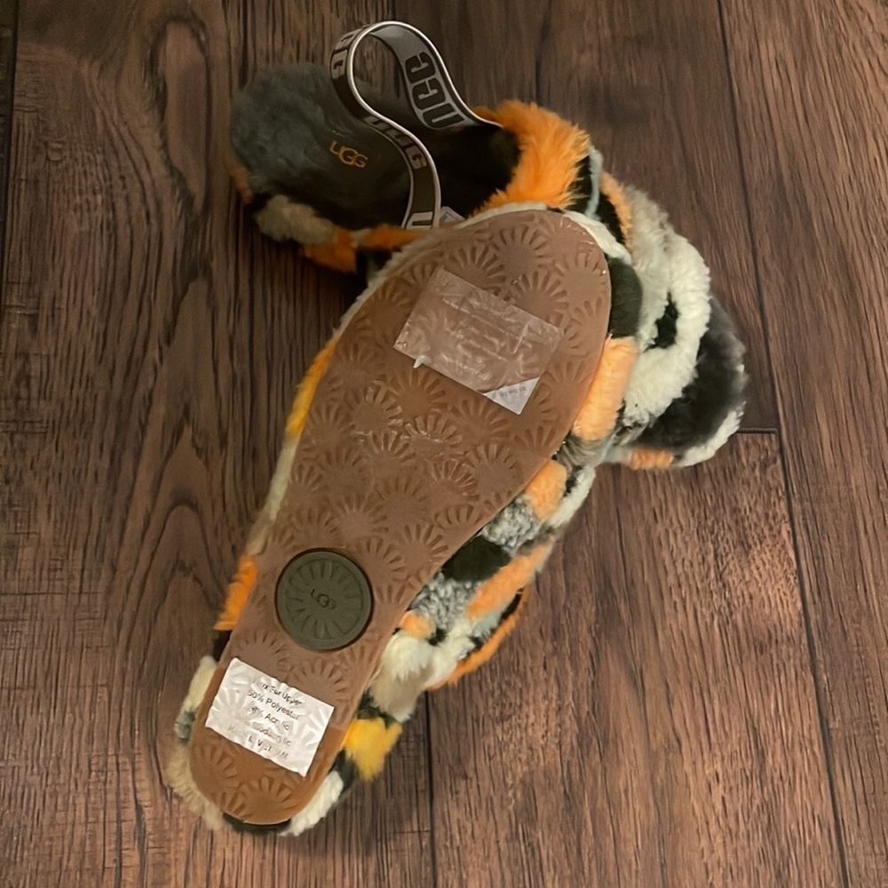 UGG slide Fluff Yeah Slide Cali Collage Olive Green Shoe New Size 10 - Picture 6 of 8